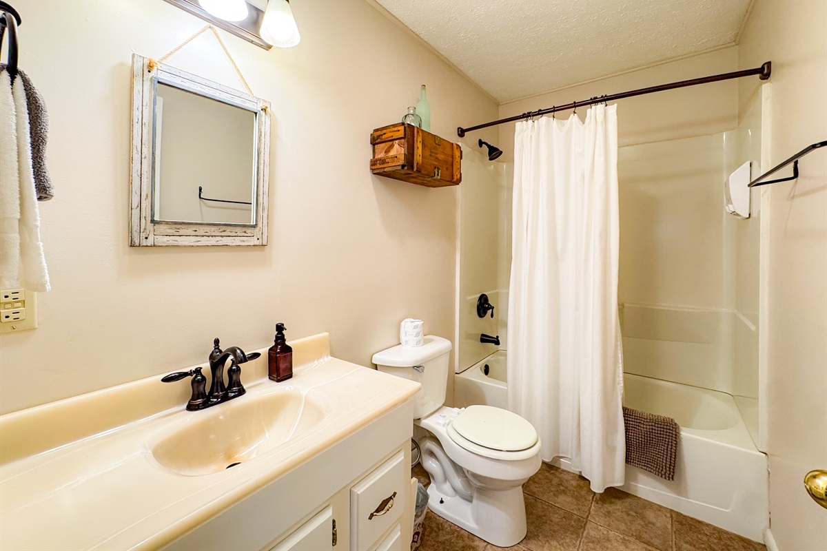 upstairs or main level bathroom - full tub and shower