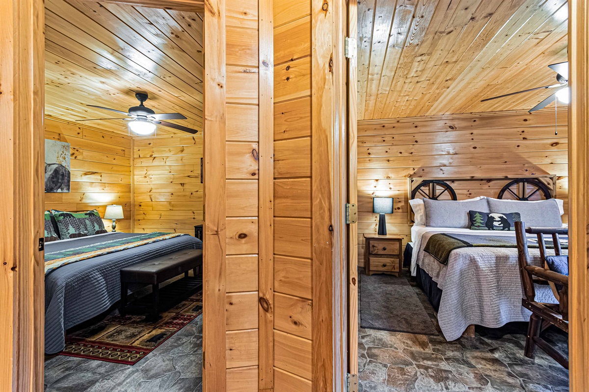 Bedrooms Bliss: Charming wooden accents and stylish decor create a peaceful retreat!