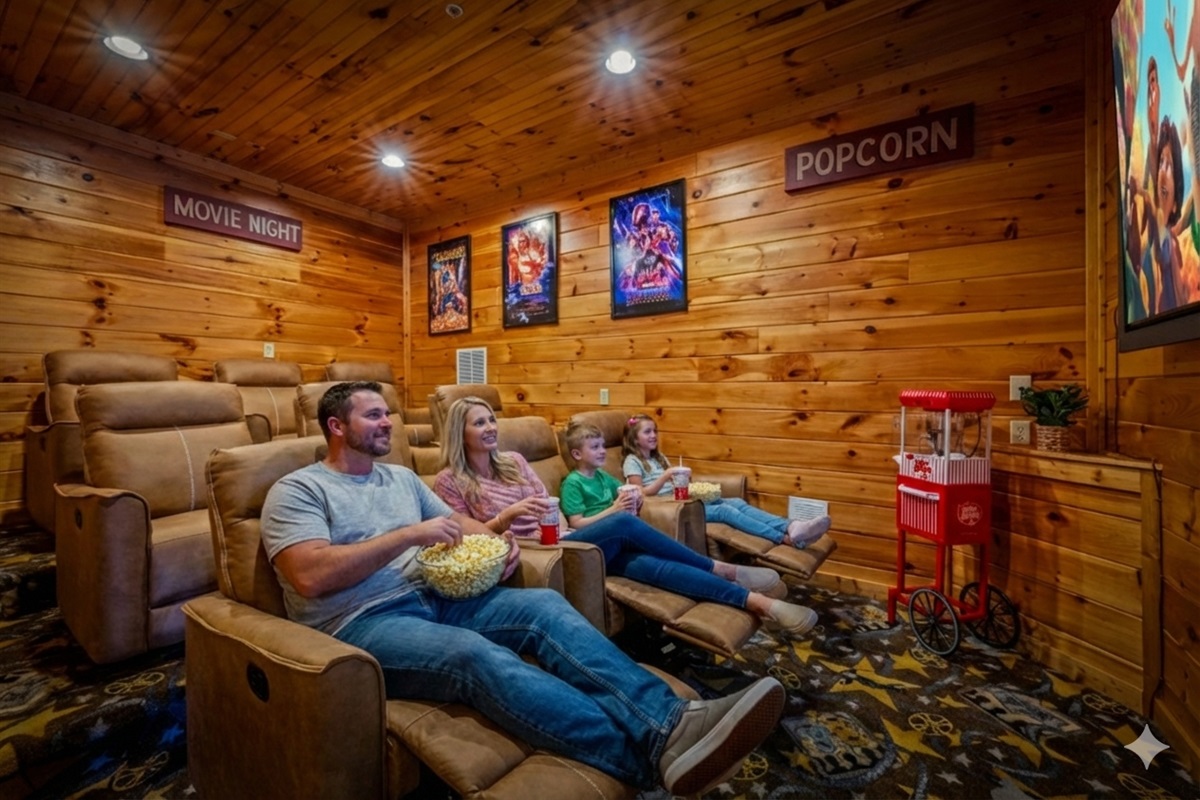 Your whole group will enjoy movie night in the theater