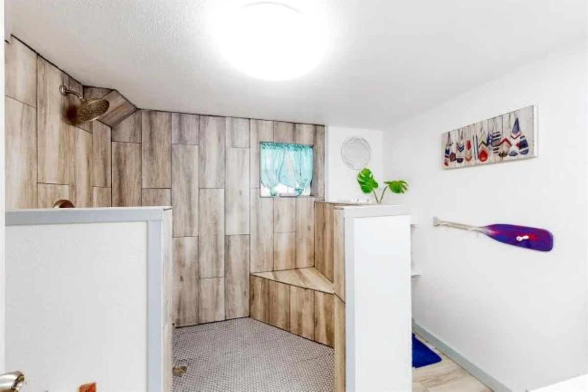 HUGE walk in shower!