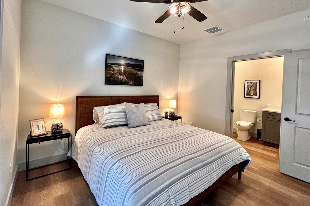 Master bedroom with private bathroom