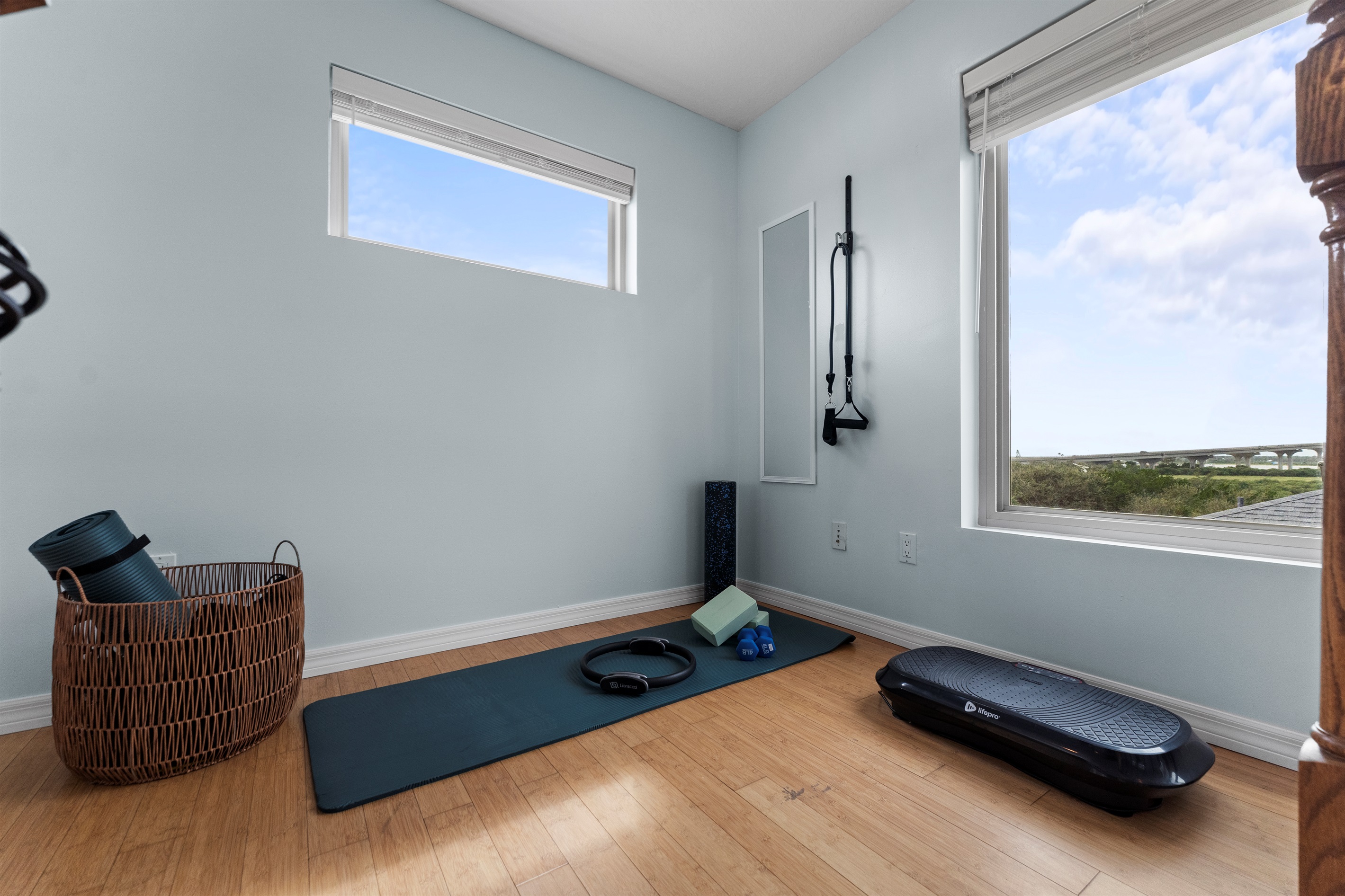 Exercise area in the loft with intracoastal view