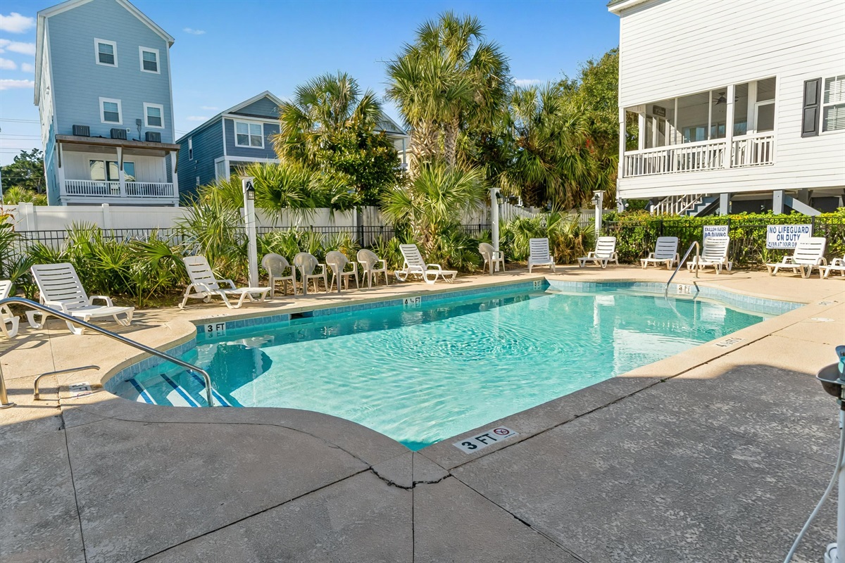 Take a refreshing dip in the pool after a fun day at the beach!