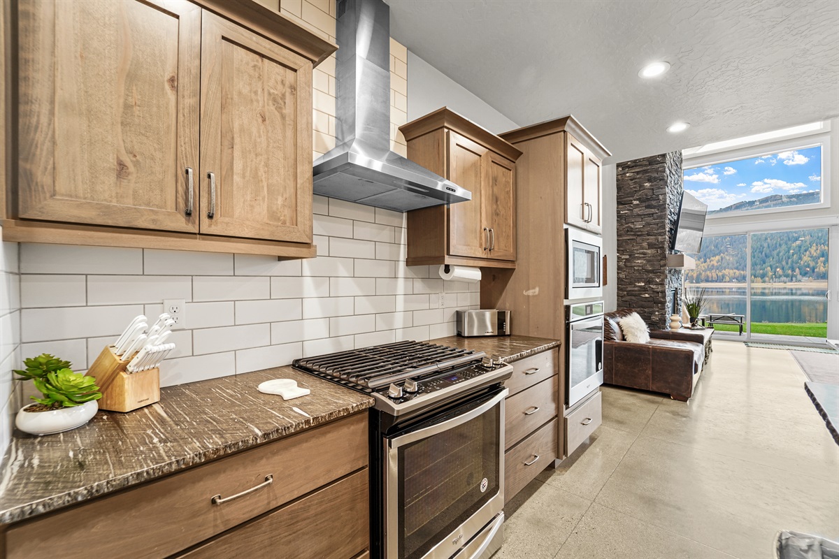 Woody accent kitchen for you.