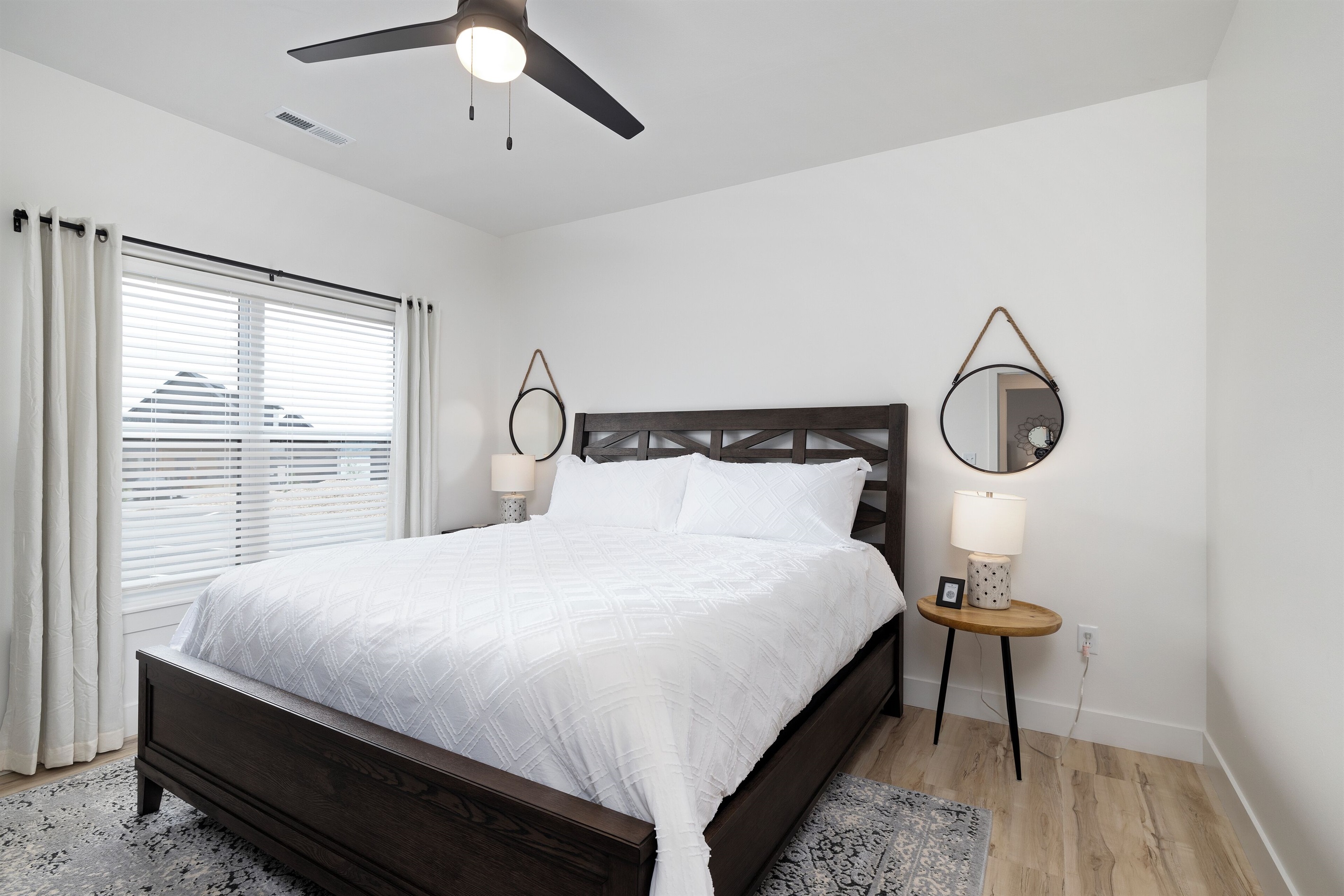 Main Level King Bedroom w/smart tv and ensuite bathroom