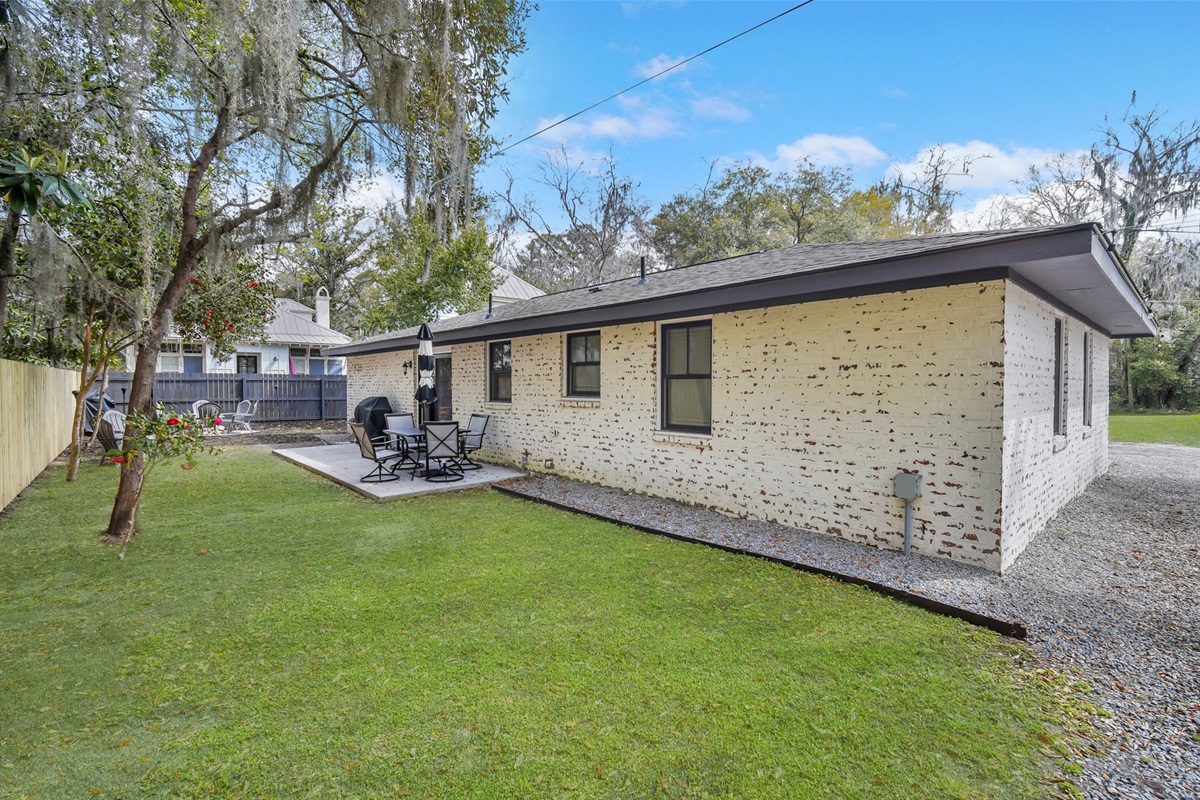 Back of the BOHO With Patio and Grill