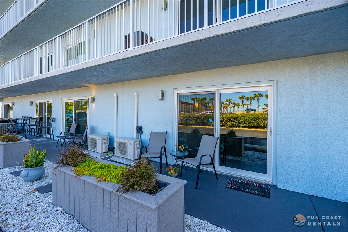 Listen to the waves from the outdoor seating!