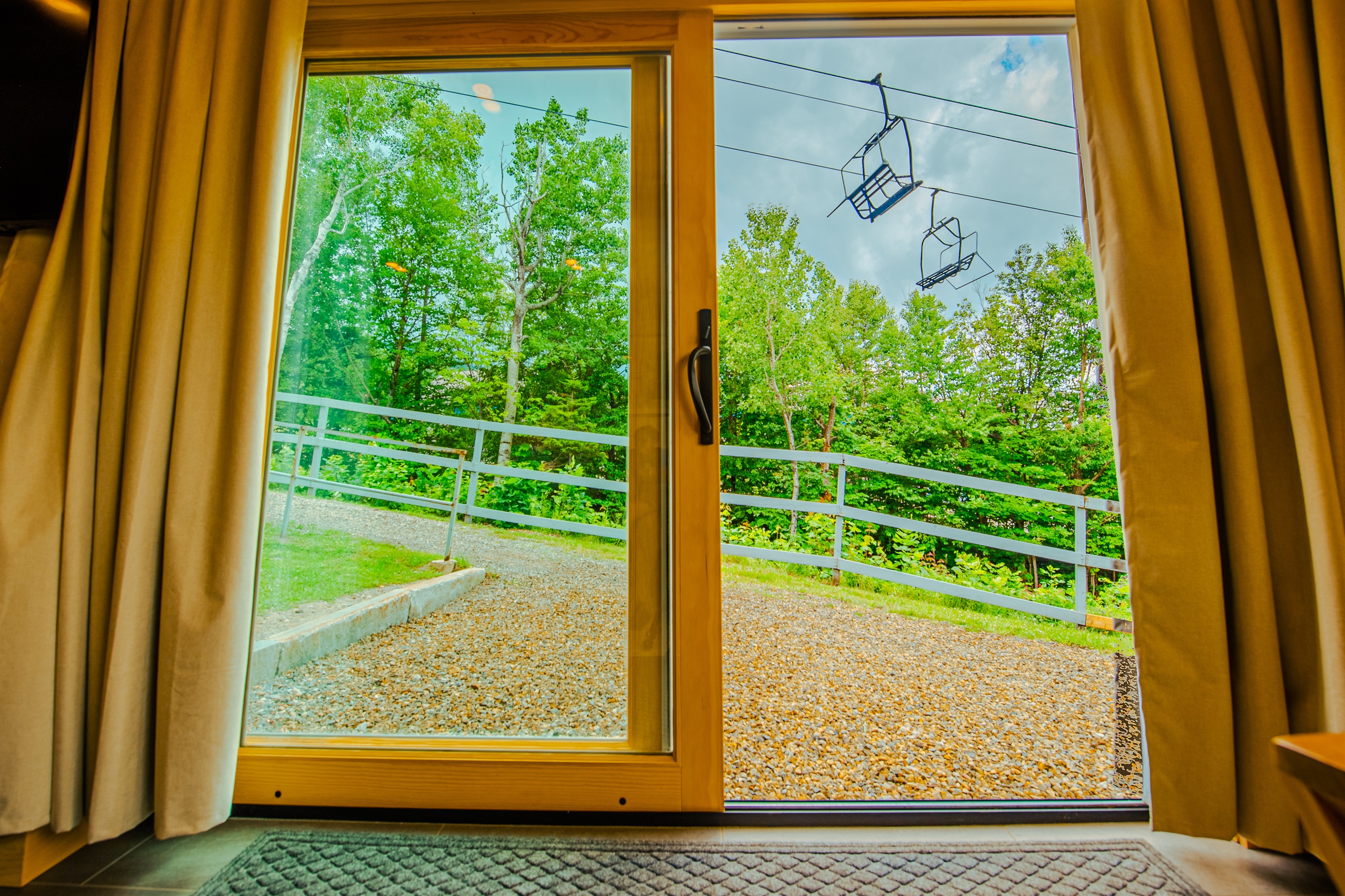 True Ski In/Out with exterior door from inside the condo