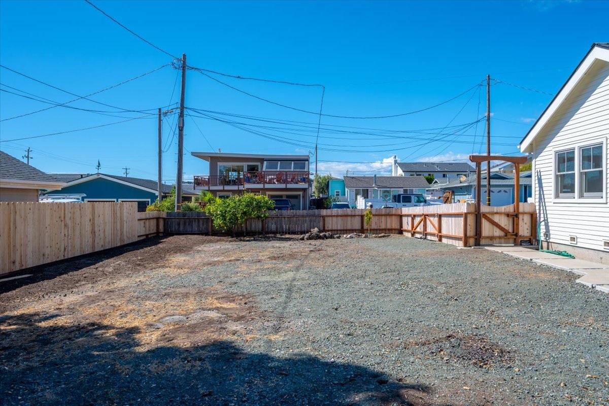 Side yard with plans to improve