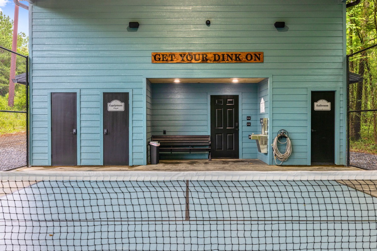 Refresh and recharge between games in this cozy seating area with all the essentials.