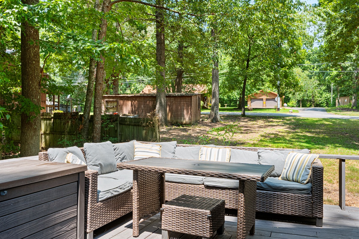 Outdoor Lounge | Outdoor Sitting Area | Wrap-Around Porch (summer time)