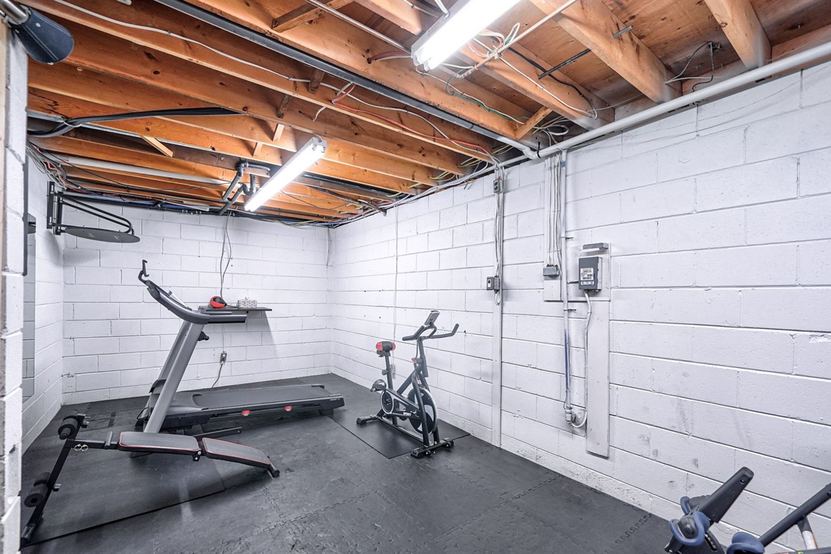 Basement exercise room