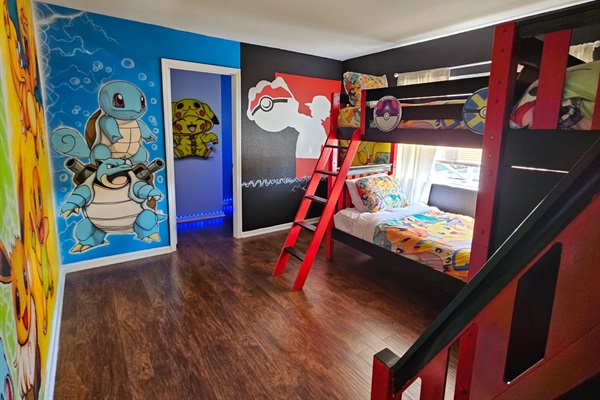 Pokemon themed bedroom - Xbox gameroom in the closet
