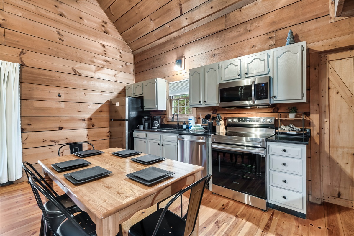 Gather around for meals with a view