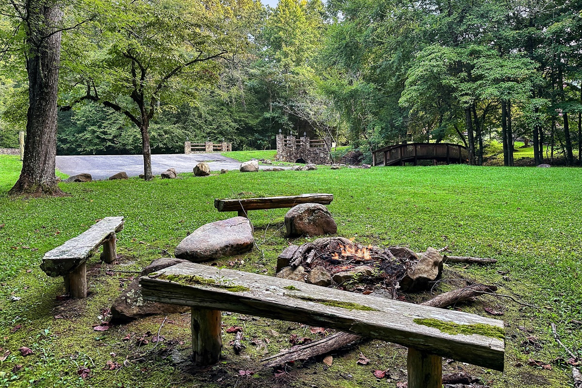 another view of the community fire pit.