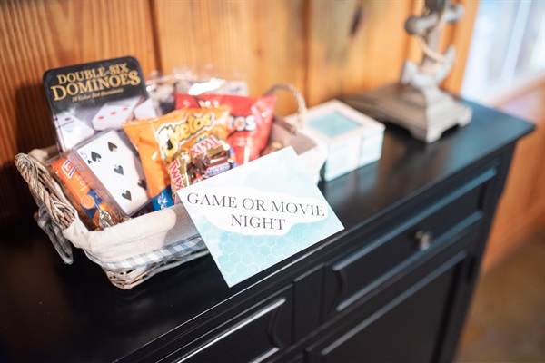 Games and snacks for game night provided