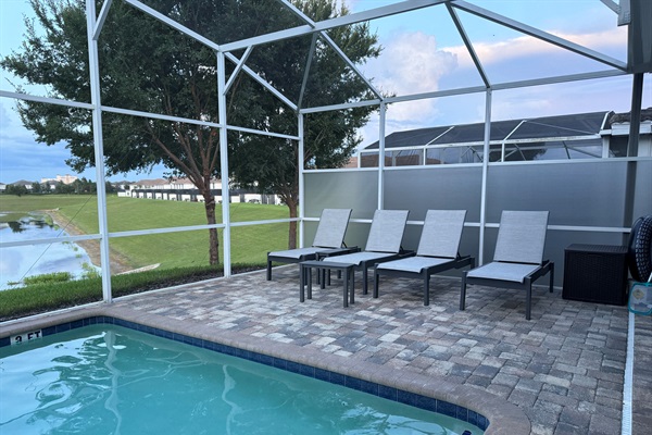Enough seating outside for everyone to enjoy it and be together.