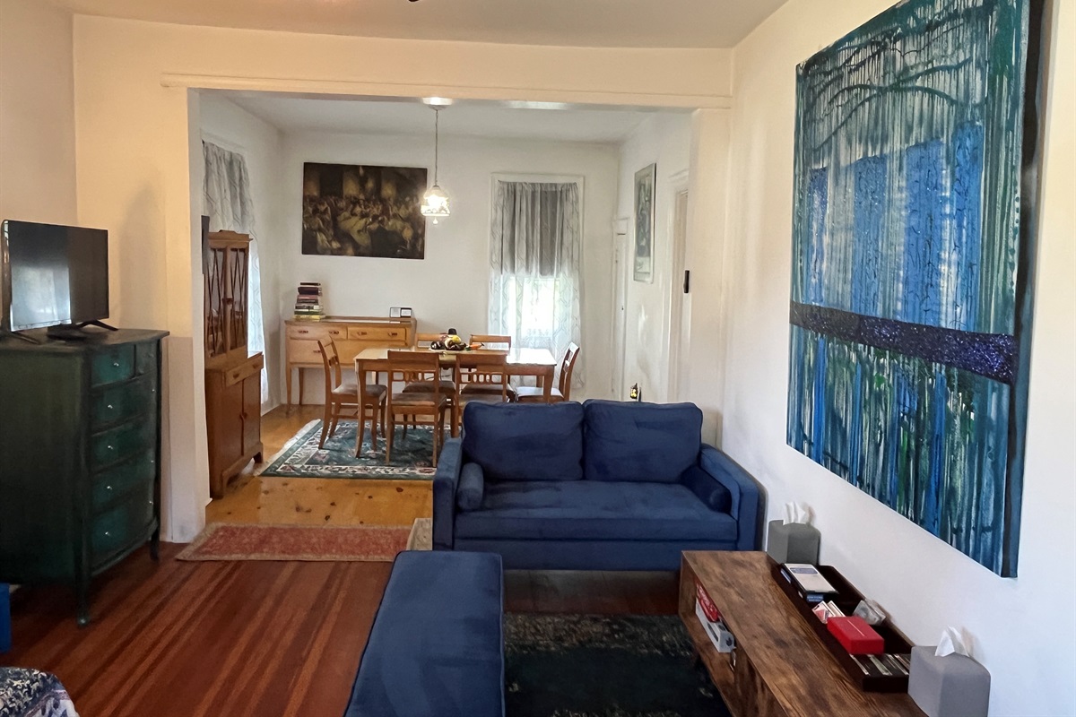 2nd living room and dining room with an artistic flare