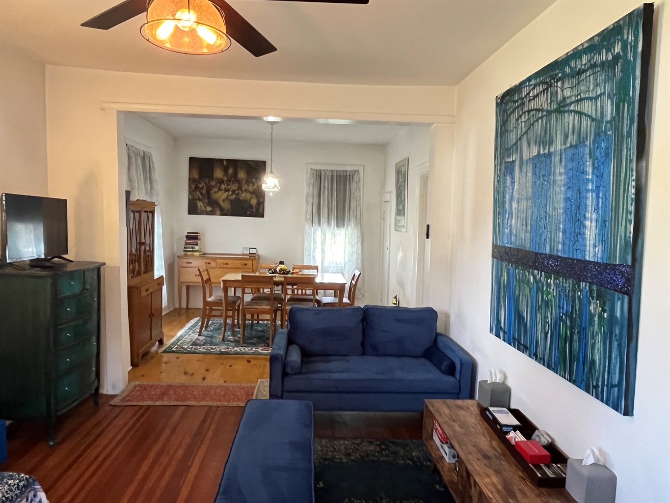 2nd living room and dining room with an artistic flare