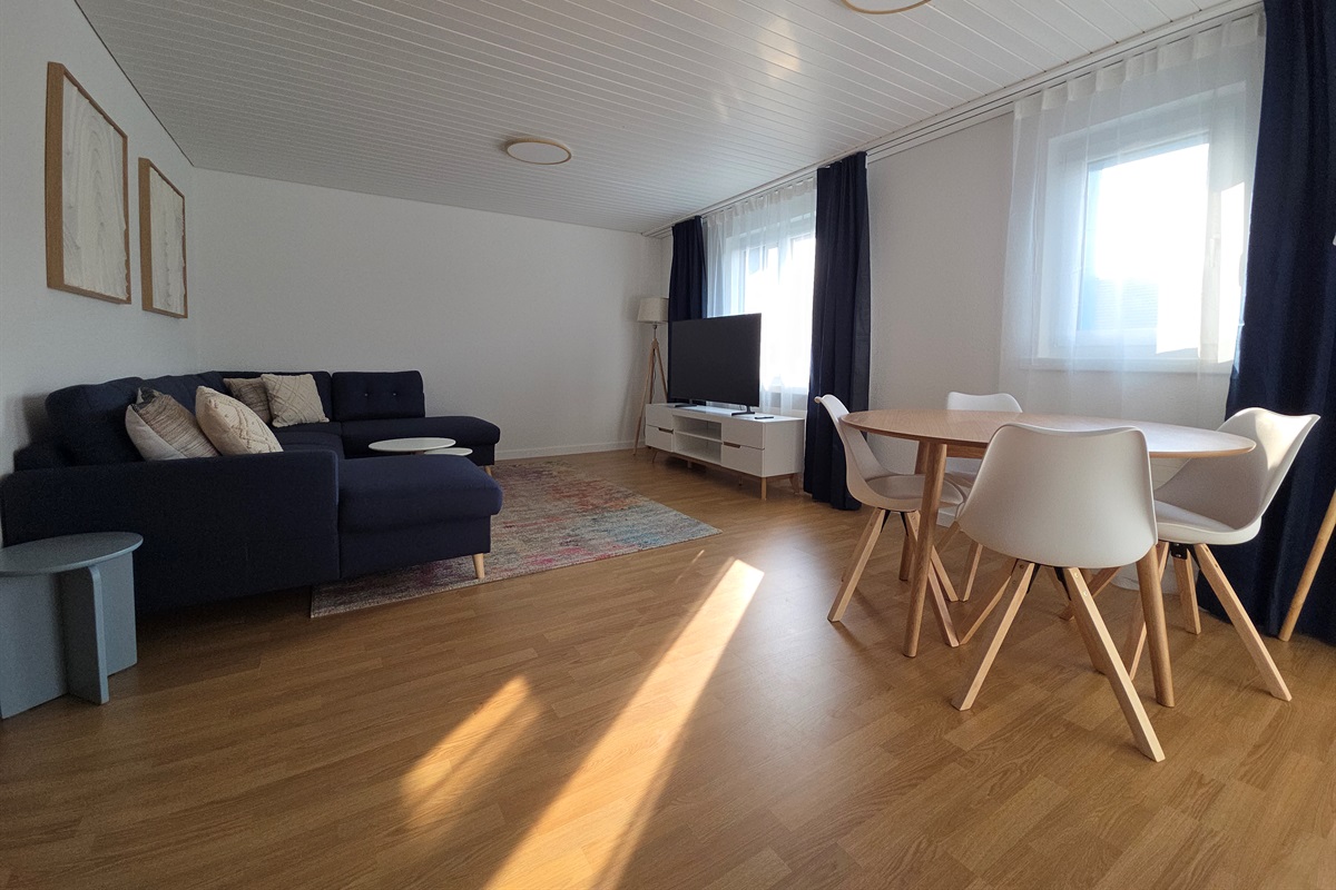 Living room with dining area
