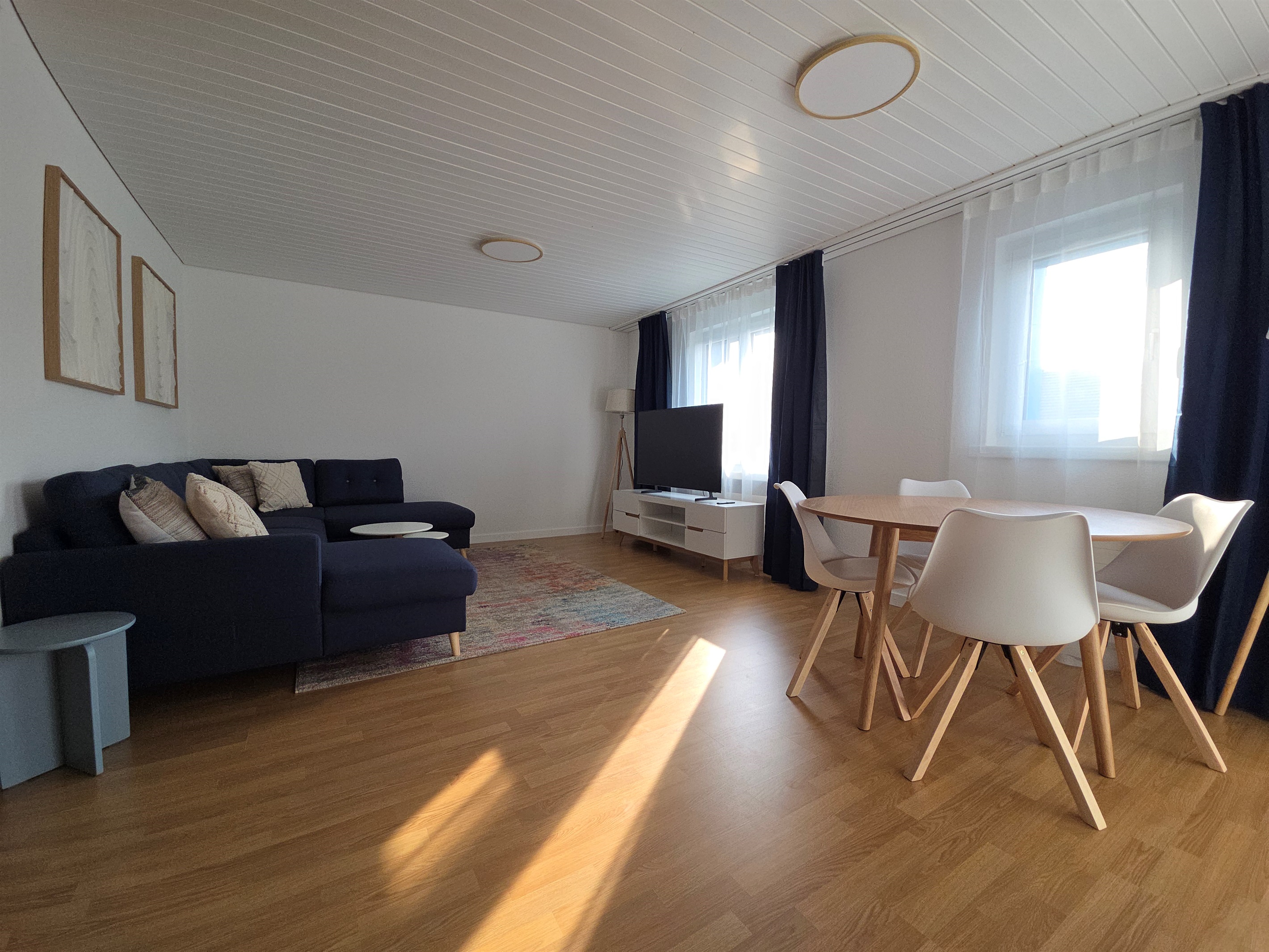 Living room with dining area