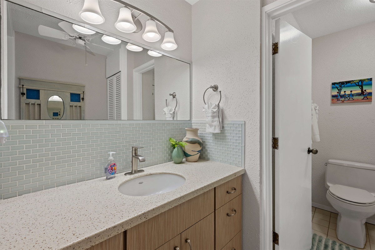 Bath two with separate tub/shower room 