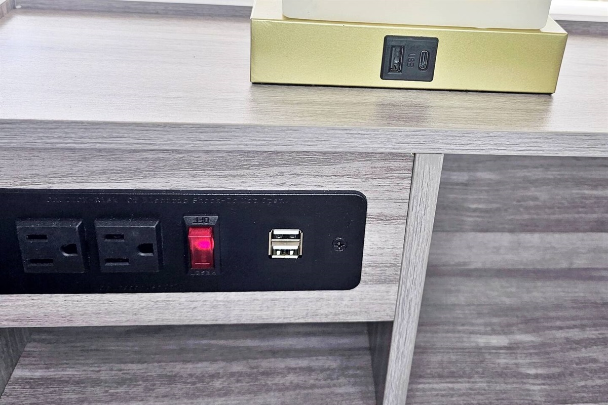 Plenty of options for recharging right at your bedside. 