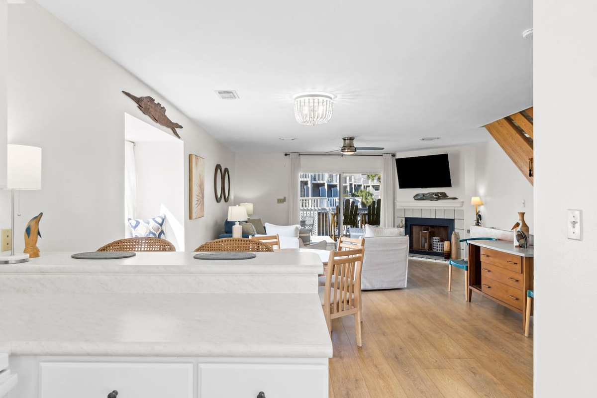 Your kitchen stays connected to everything &mdash; prep dinner and stay in the conversation without missing a beat.