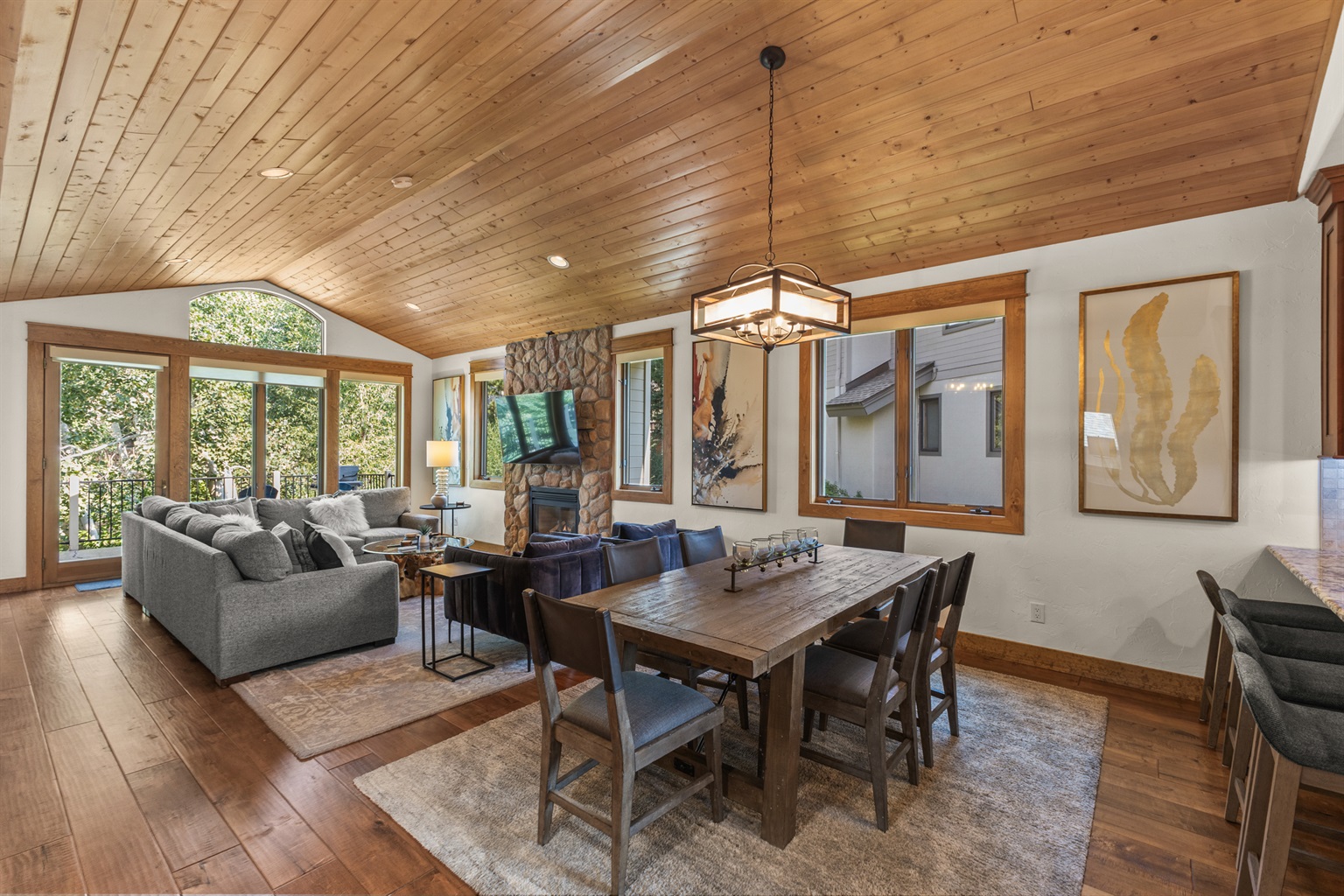 Dining Area & Living Room in Background
