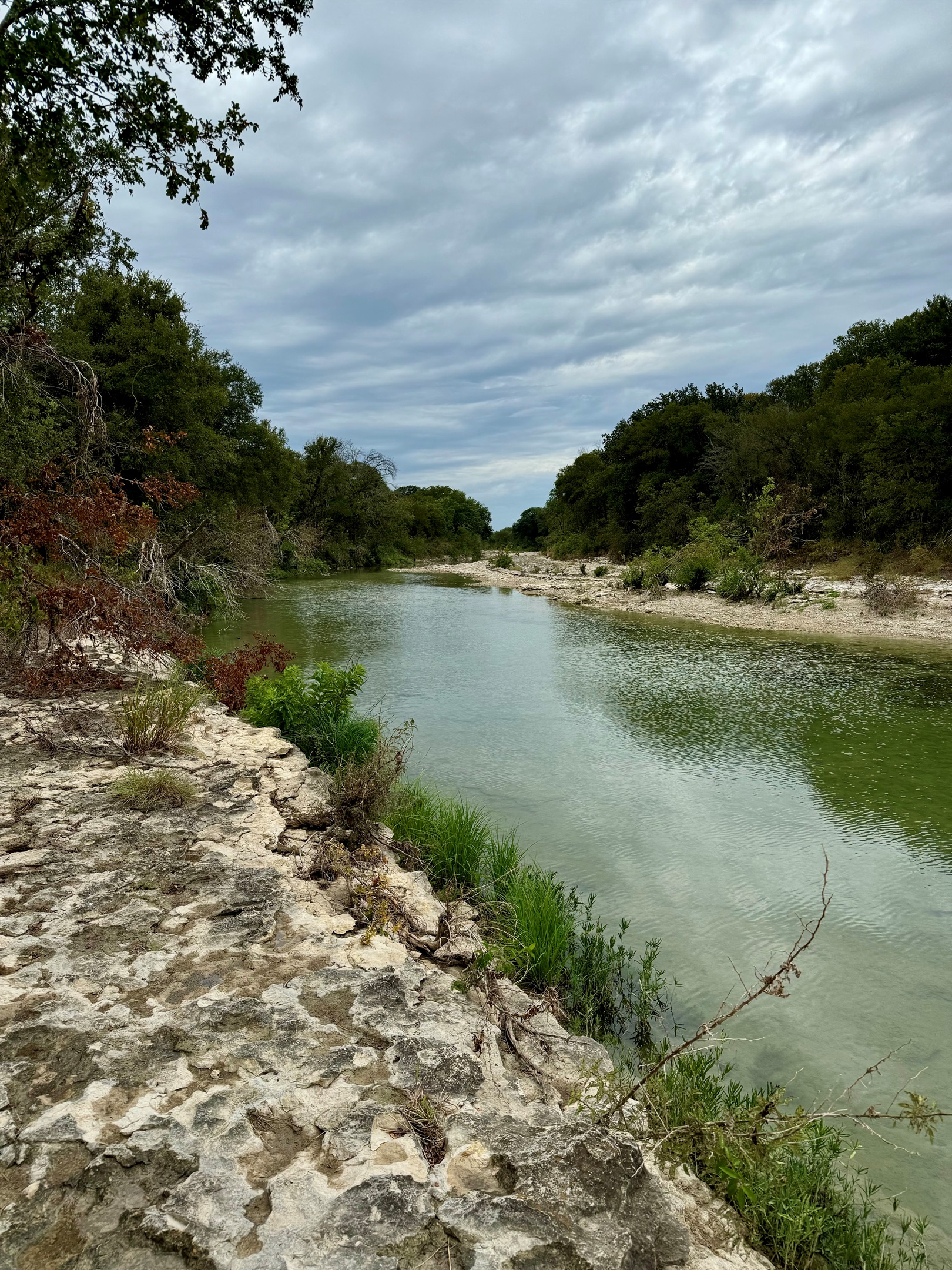 Middle Bosque River access is a 2 minute drive from the cottage.  The water level varies depending on the time of year and recent rains.  