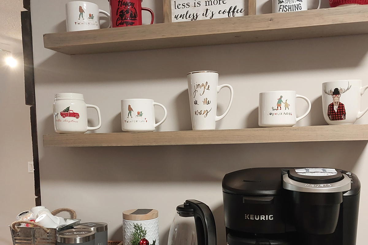 A little extra Christmas cheer ☕🎄 Our festive coffee bar is set up by November 28, 2026 through January 5th.