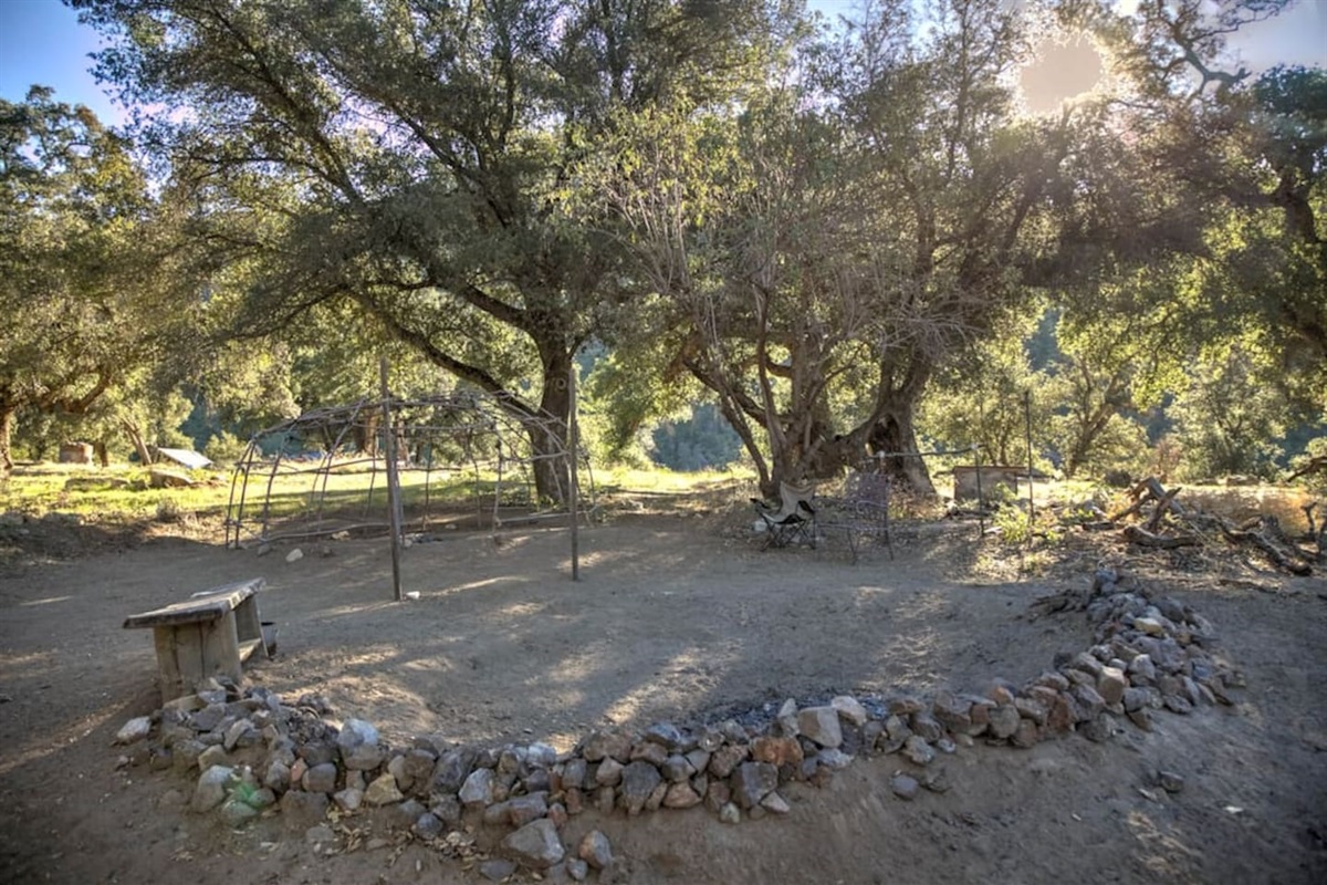 Sweat lodge area