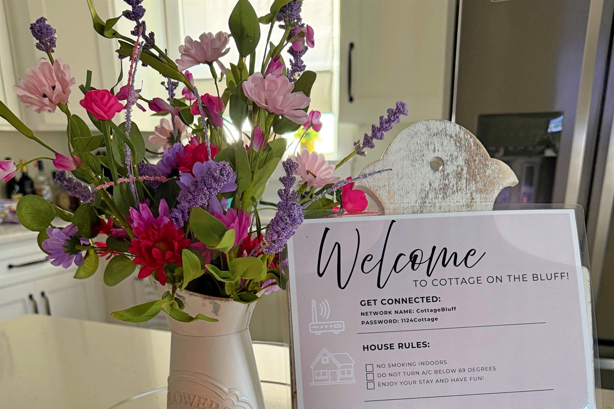 Adding a touch of color with spring flowers