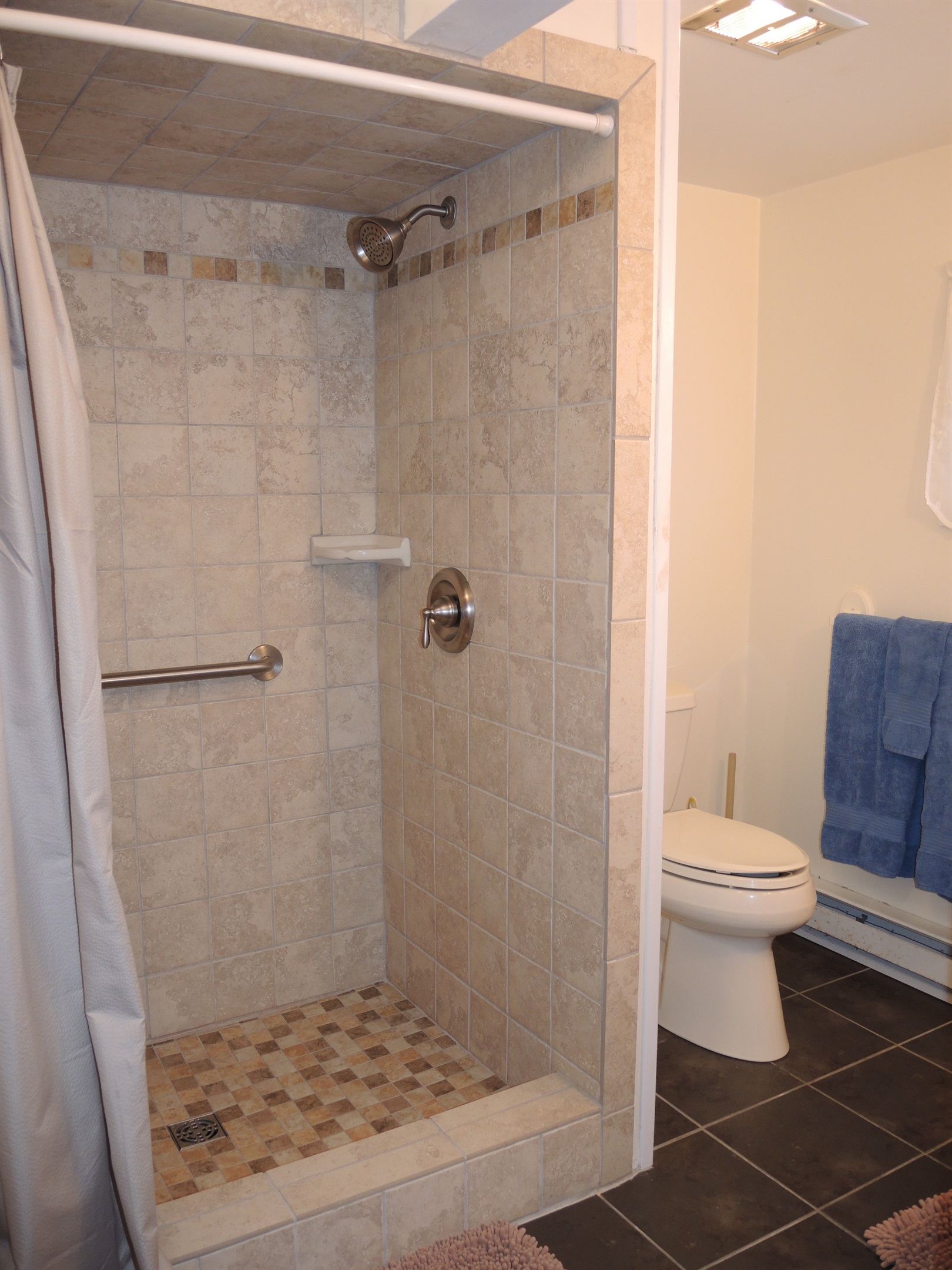 Remodeled bath with shower