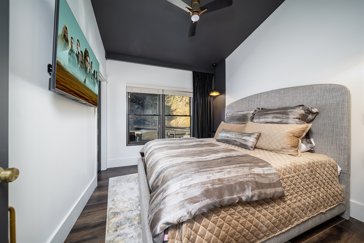 Thoughtfully curated for comfort, our king-size bed offers a spacious escape with a focus on serene elegance.