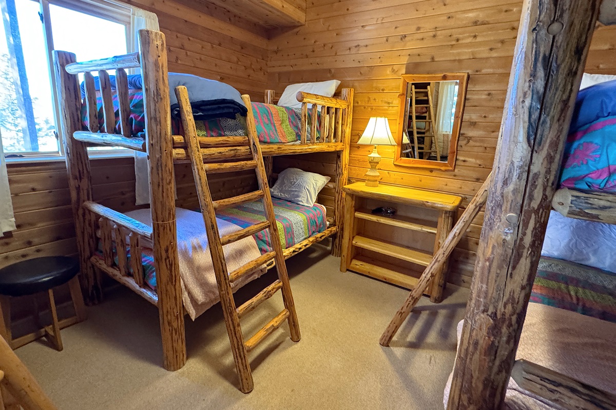 Bedroom #4 with double twin bunk beds