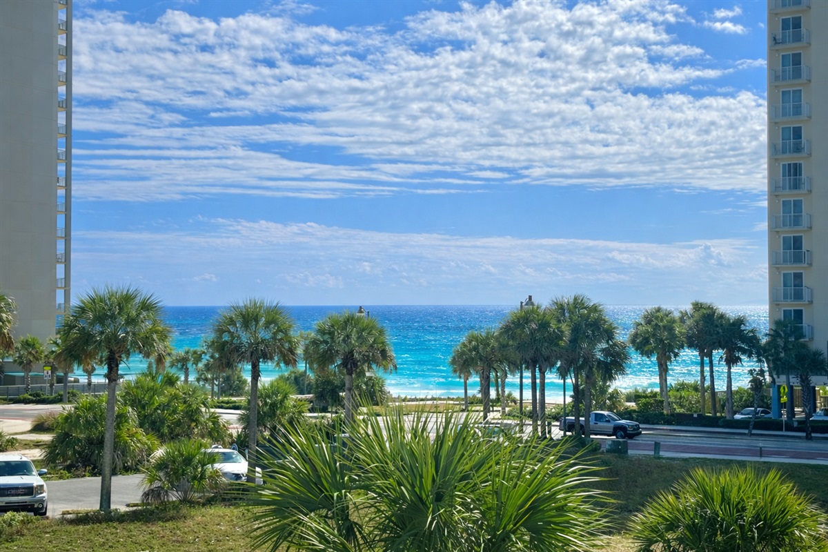 View of the gulf from the upstairs balcony