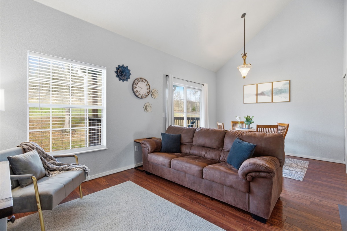 Relax and unwind in style in your beautifully decorated living area