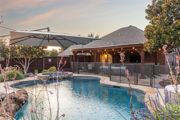 Gated pool for safety of our guests.