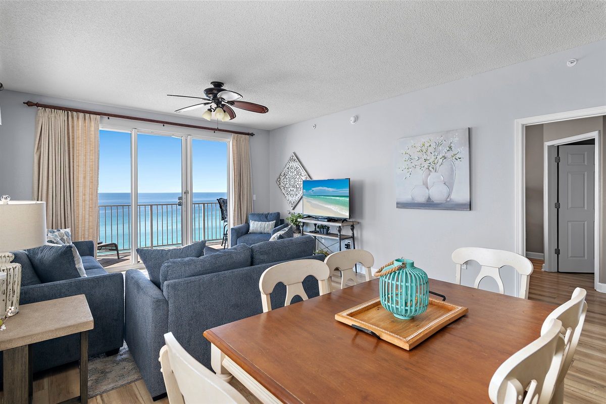 Gulf View Dining from the Dining Table and the Kitchen!