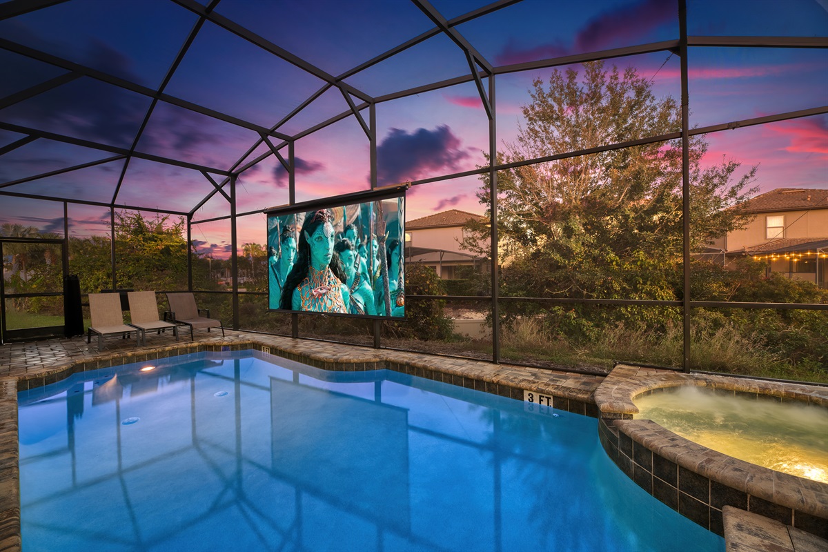 Watch a Movie in the Pool