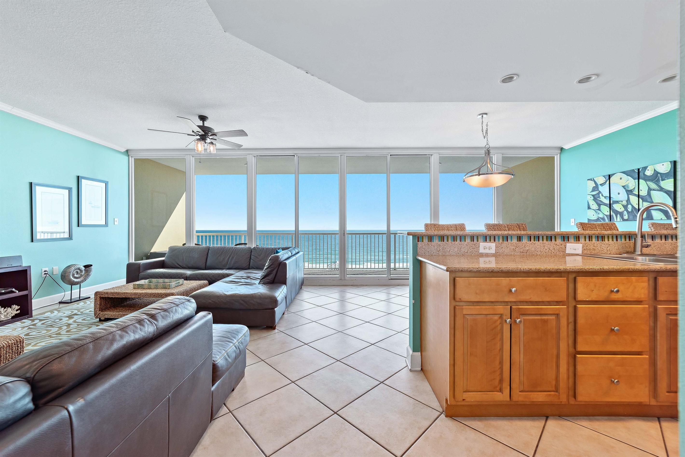 Coastal living at its finest, with stunning ocean views and a comfortable living space.