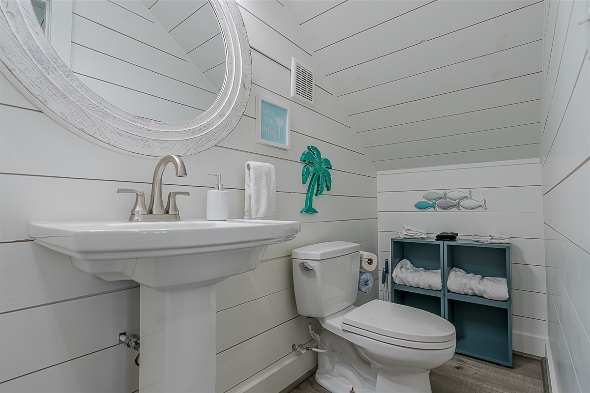 Half bath off the bunk room.
