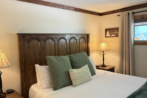 Close the black-out curtains, turn on the sound machine to your favorite white-noise, plug your phone in the charging block, and then lay down on the luxurious king size bed to recharge for the next days adventure.  You might not want to leave though!!
