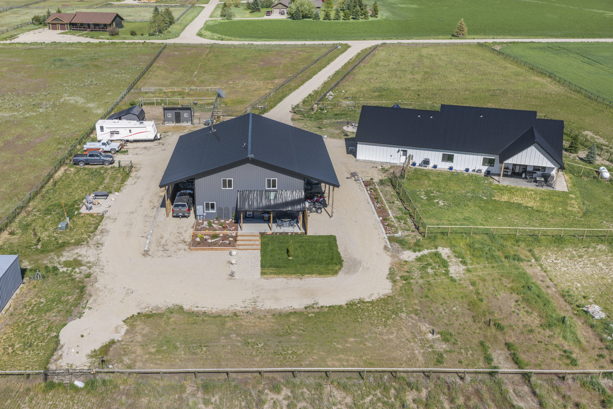 Ariel view of the home.