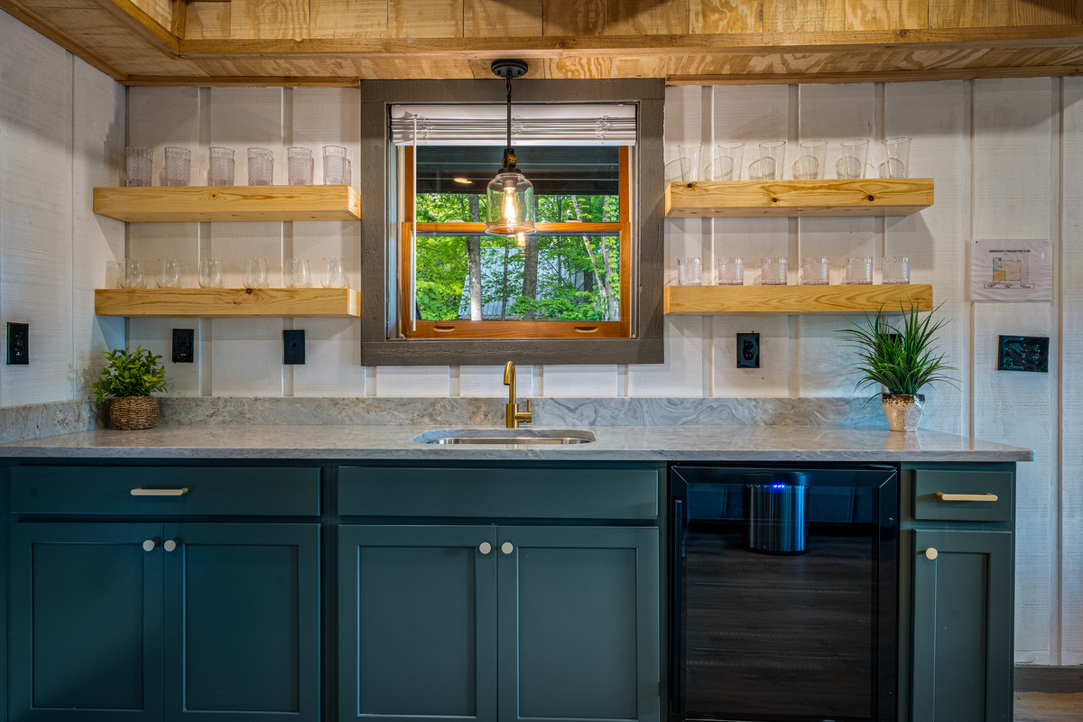 Lower level wet bar area.