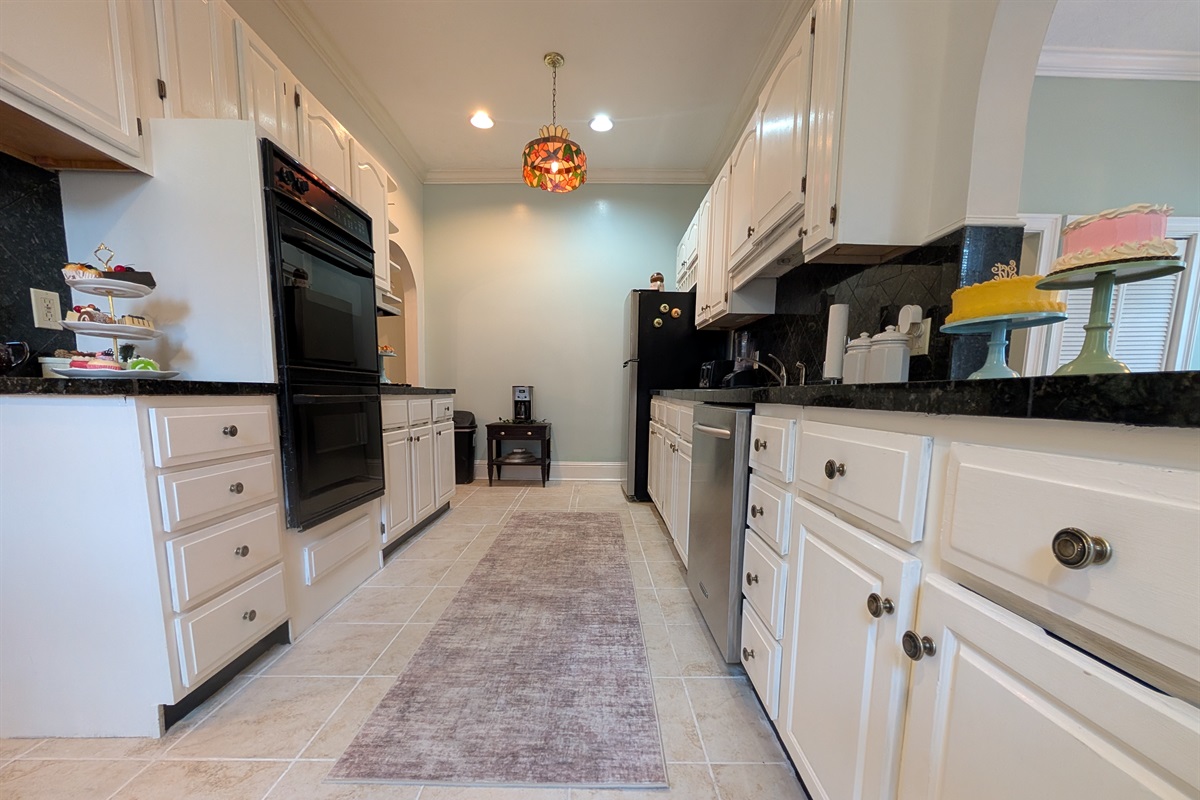 full kitchen with built in oven