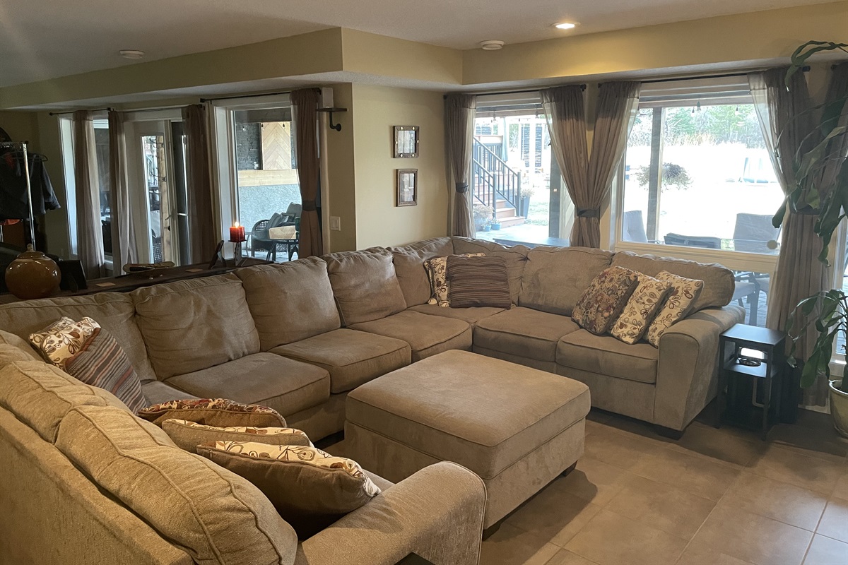 Large section couch.
