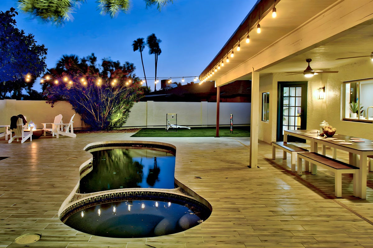 What could be better than the bubbling hot tub on a cool evening, with a drink in your hand and the twinkling stars above?