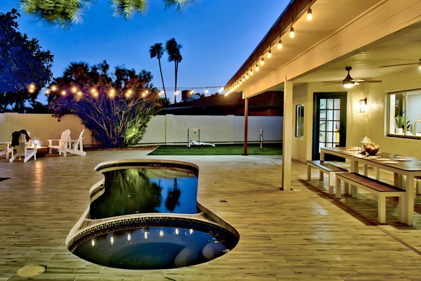 What could be better than the bubbling hot tub on a cool evening, with a drink in your hand and the twinkling stars above?
